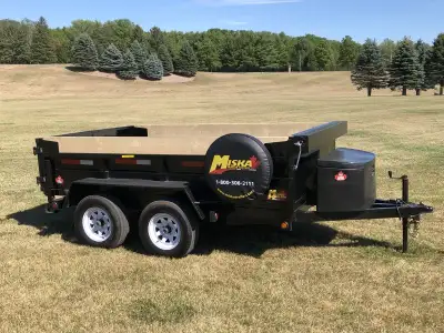 Miska 3.5 Ton Contractor Model Scissor Lift Dump Trailer Loaded with our Contractor Package and come...