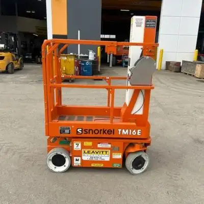 2017 SNORKEL TM16 Electric Scissor Lift Platform Height: 16 Tires: Poly Wheels Chassis: 2 Wheel Driv...
