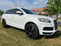 2014 AUDI Q7 3.0L TDI QUATTRO DIESEL. TECHNIK EDITION. S-LINE. MINT CONDITION. PEARL WHITE ON BROWN... (image 2)