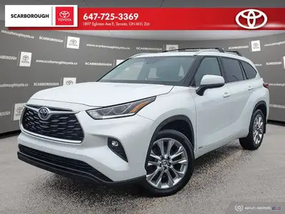 Check out this 2023 Toyota Highlander Hybrid Limited AWD with 59,358 KMS, finished in a sleek White...
