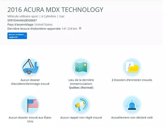 2016 ACURA MDX Technology in Cars & Trucks in City of Montréal - Image 3