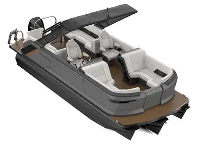 on order2025 Manitou Explore 22 Navigator Trifold SHP575Mercury 250 white DtsTri toonPainted black p...