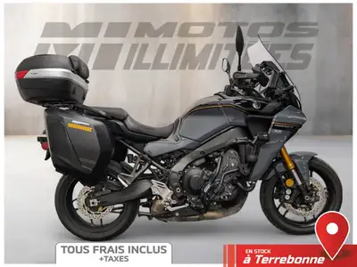 YAMAHA TRACER 9 GT+ 2024 Gris 10029 km au compteur. Motos Illimitées Terrebonne. Prix de vente inclu...