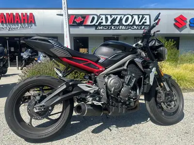 2022 Triumph Street triple STK#TR171V, KMS 22,100 MSRP $9899 + $185 Doc = 10,084 + applicable taxes...