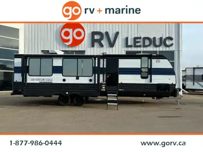 Forest River Cherokee travel trailer 274WK highlights: Kitchen Island Rear Sofa Fireplace Front Priv...