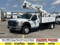 43FT+ platform height Terex bucket truck, service body with aluminum locking cabinets, 6.7L Diesel e... (image 2)