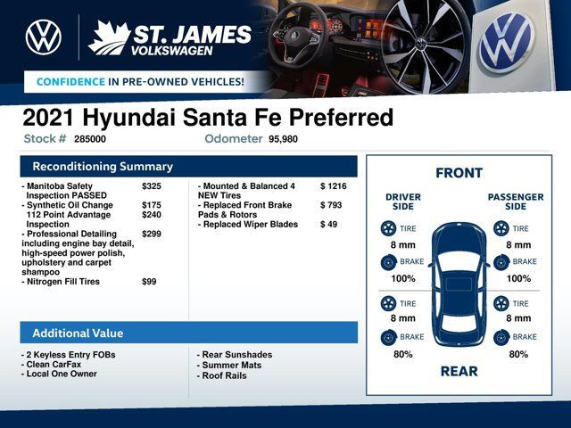 2021 Hyundai Santa Fe Preferred | CLEAN CARFAX | BRAND NEW in Cars & Trucks in Winnipeg - Image 3