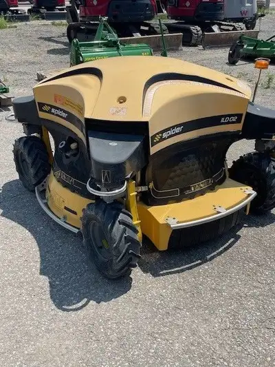 IDL 02 Spider Remote Control Rough Cut Mower Unique, 4-wheel drive, rough cut slope mower with crab...