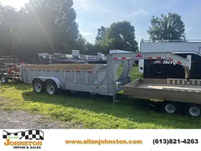 Canada Trailer 6.5x16 Gooseneck Tandem Axle Galvanized Dump Trailer