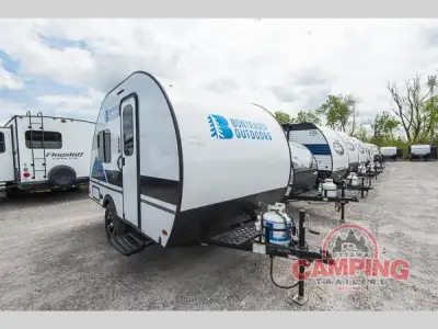 Bontrager Outdoors Standard teardrop trailer 15FK highlights: U-Shaped Dinette Two Burner Cooktop We...