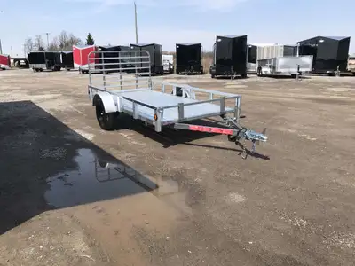 Action Series Canadian-Made Galvalume 5' x 10' Open-Sided Utility Trailer with Ramp Gate. Rugged. Re...