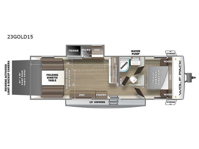 2023 Forest River RV Cherokee Wolf Pack Gold 23GOLD15 in Travel Trailers & Campers in Edmonton - Image 2