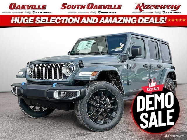 2024 Jeep Wrangler 4DR SAHARA | DEMO | HYBRID | NAV | PREMIUM AU in Cars & Trucks in Oakville / Halton Region