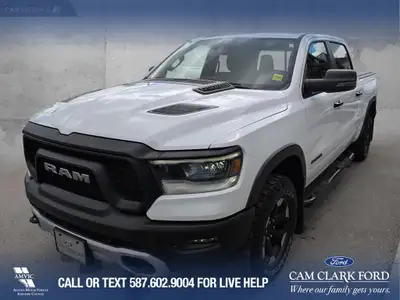Bright White Clearcoat 2023 Ram 1500 Sport/Rebel 4WD 8-Speed Automatic HEMI 5.7L V8 VVT1-Year Sirius...