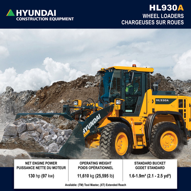 2022 Hyundai Wheel Loader - HL930, HL940, HL955, HL960, HL970 in Heavy Equipment in Truro - Image 2