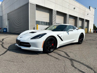 2017 Chevrolet Corvette Stingray 1LT White 6.2L V8 7-Speed Manual with Active Rev Matching Call us a... (image 1)