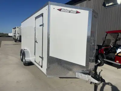 2025 7x16 V Nose Enclosed Cargo Trailer 6'6 interior height 32 Side Door 4 Tie Downs 16 Side Tube Po...