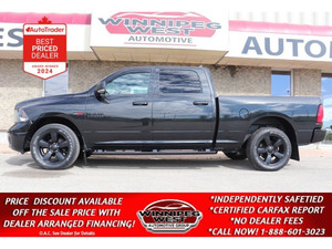 2018 RAM 1500 BLACK OUT SPORT 3.0L ECO-DIESEL 4X4, LOADED/SHARP!