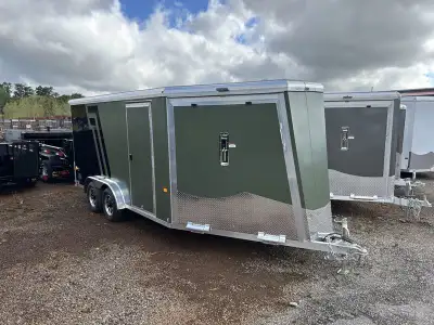 Neo All-Aluminum Enclosed Snowmobile Trailers - In Stock Now These trailers come standard with cable...