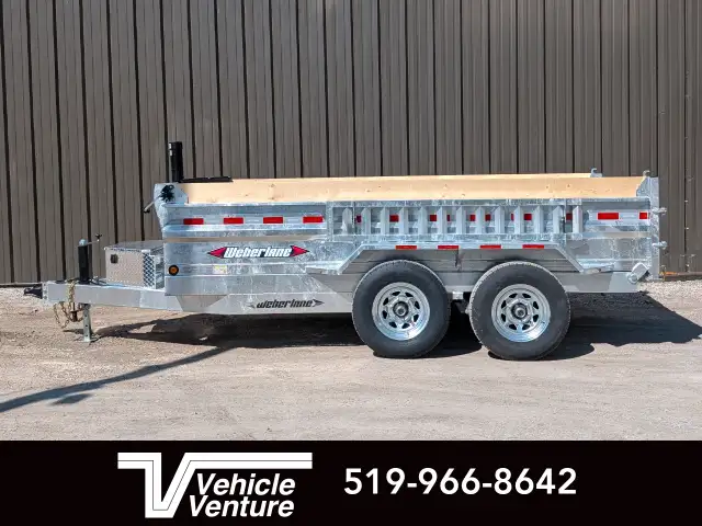 2025 WEBERLANE 6X12 ESTATE SERIES DUMP 10000 GVWR GALVANIZED in Cargo & Utility Trailers in Oakville / Halton Region - Image 4