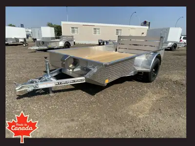 2 In stock! 2025 Stronghaul 5x10 Solid Side Utility Trailer Canadian Made Aluminum trailer 2 x 10 Do...