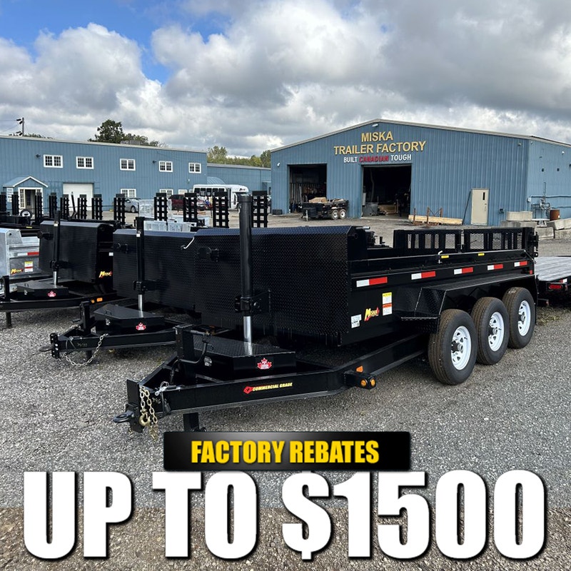 2024 Miska 12' Contractor Dump Trailer Cargo & Utility Trailers