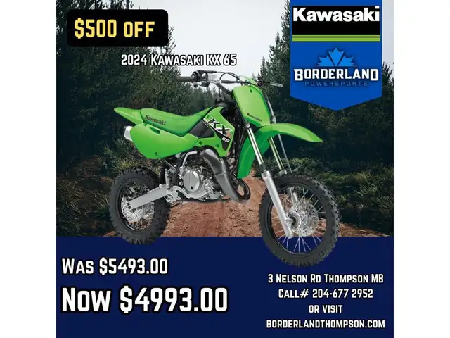 2024 Kawasaki KX 65 in Dirt Bikes & Motocross in Winnipeg - Image 2