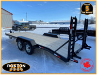 2024 - 7x20 Equipment trailer,flat bed car trailer HD Ramps