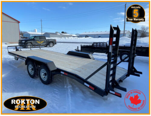 2024 - 7x20 Equipment trailer,flat bed car trailer HD Ramps in Cargo & Utility Trailers in Mississauga / Peel Region - Image 2