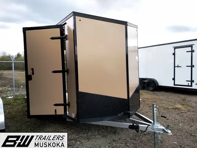  2024 Amera-Lite ALDR612SA Tan & Black Slant Vnose Cargo 6x12ft  in Cargo & Utility Trailers in Muskoka - Image 3