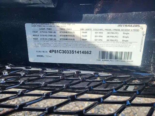 2025 PJ Trailers TRIAXLE PARTIAL GRAVITY TILT in Cargo & Utility Trailers in Fort St. John - Image 12