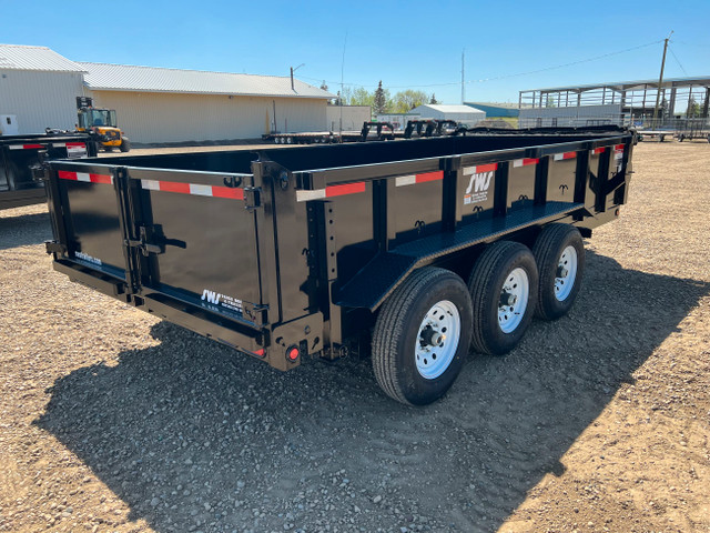2024 SWS 7 x 16' Hydraulic Dump Trailer (3) 7K Axles in Cargo & Utility Trailers in Grande Prairie - Image 3