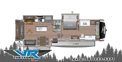 VR Thetford 2025 JAYCO Eagle Fifth Wheels 370FBTS Contactez nos conseillers par téléphone courriel o...