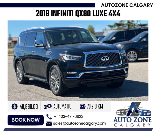 2019 Infiniti QX80 LUXE 4X4 | $473.00/bi-weekly in Cars & Trucks in Calgary