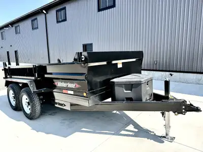 IN STOCK, NO HIDDEN FEES 2025 Weberlane 6x12 steel Dump Trailer 2 5200lb axles 25/16 ball Rear doubl...