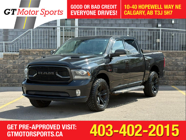 2018 Ram 1500 Sport 4x4 Crew Cab 5'7" Box *Ltd Avail*| $0 DOWN | in Cars & Trucks in Calgary