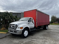 2008 Ford F-750 Tarp Side Cube Van Caterpillar 7.2L 6cyl Allison Automatic 22'L 8'W 7'6in.H Air Brak... (image 5)
