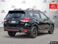 New Price! Odometer is 10052 kilometers below market average! Black 2024 Subaru Forester Sport AWD L... (image 4)