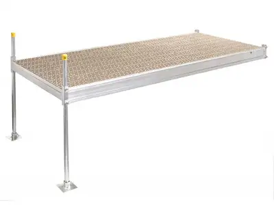 Quai fixe sur poteaux / Pontage en plastique Thruflow Structure d’aluminium soudée (alliage 6005/606...