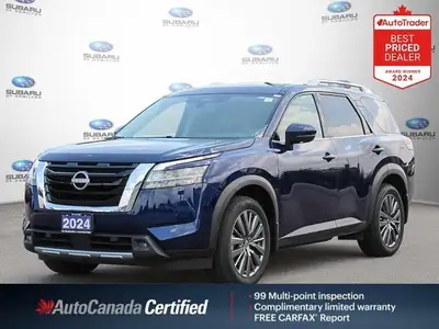 New Price! Odometer is 10788 kilometers below market average! Deep Ocean Blue Pearl 2024 Nissan Path...