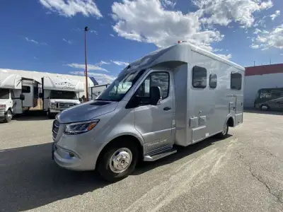 Pleasure-Way Plateau XLRB Class B+ diesel motorhome highlights: Raised Rear Bed Private Wet Bath Ind...