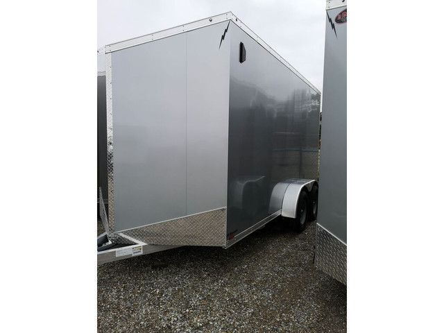 2024 Lightning 7x14 All Aluminum Tandem Axle in Silver in Cargo & Utility Trailers in London - Image 3