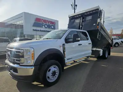 2023 Ford Super Duty F-550 DRW XLT 4WD Crew Cab 203" WB 84" CA, 6.7L V8 Diesel, 12ft Gravel Box, Rem...