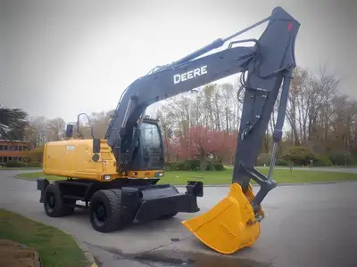 2014 John Deere 190D W. Mobile Excavator 159hp 4HK1X 1.15ft in Ground Clearance Max Travel Speed: 35...