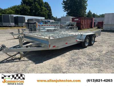 Welcome to Allan Johnston Repair & Sales 7x18 tandem axle galvanized utility with 5200lb axles. 15in...