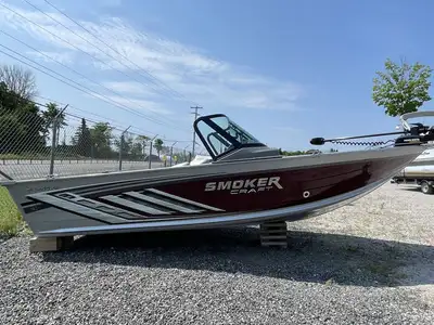 2024 16.2 FT Smoker Craft Pro Angler 162 SC with Trailer, powered by a Suzuki 40 HP. Financing Avail...