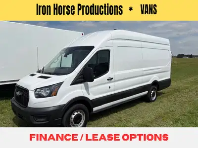 CAN FINANCE or LEASE, 2023 TRANSIT T-250 HIGH ROOF "EXTRA LONG" CARGO VAN, Super Clean White Exterio...