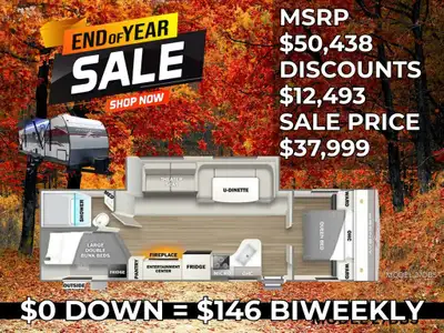2025 Prime Time 27DBS GREAT FAMILY BUNKHOUSE - LARGE SLIDE OUT 2025 Prime Time Avenger 27DBS - Rear...