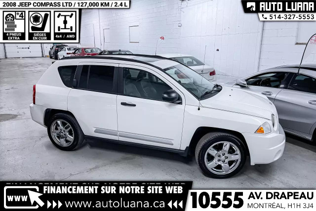 2008 JEEP Compass Limited 4x4 CUIR/TOIT OUVRANT/MAGS/127,000km in Cars & Trucks in City of Montréal - Image 3