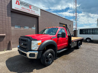 2013 Ford F-550 XL Flat Deck Reg Cab 6.8L V10 Gas 4X4 DRW ONLY 79,483 KM ! Engine Hours: 6,318 11 FT... (image 1)